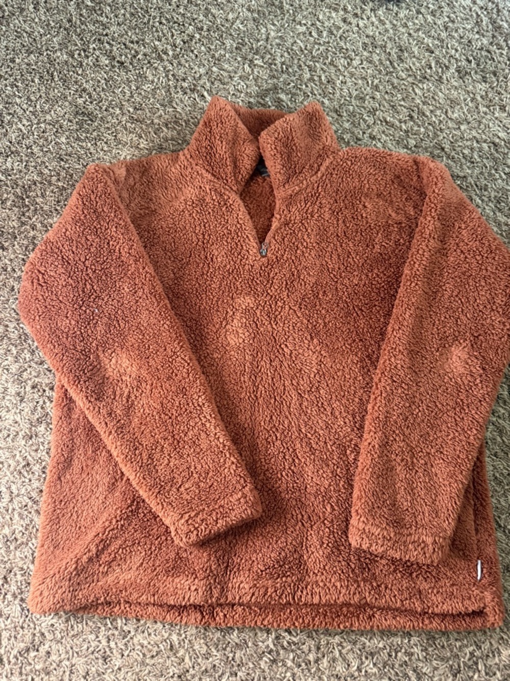 Eddie‎ Bauer Rust Teddy Fleece Pullover - Picture 2 of 4